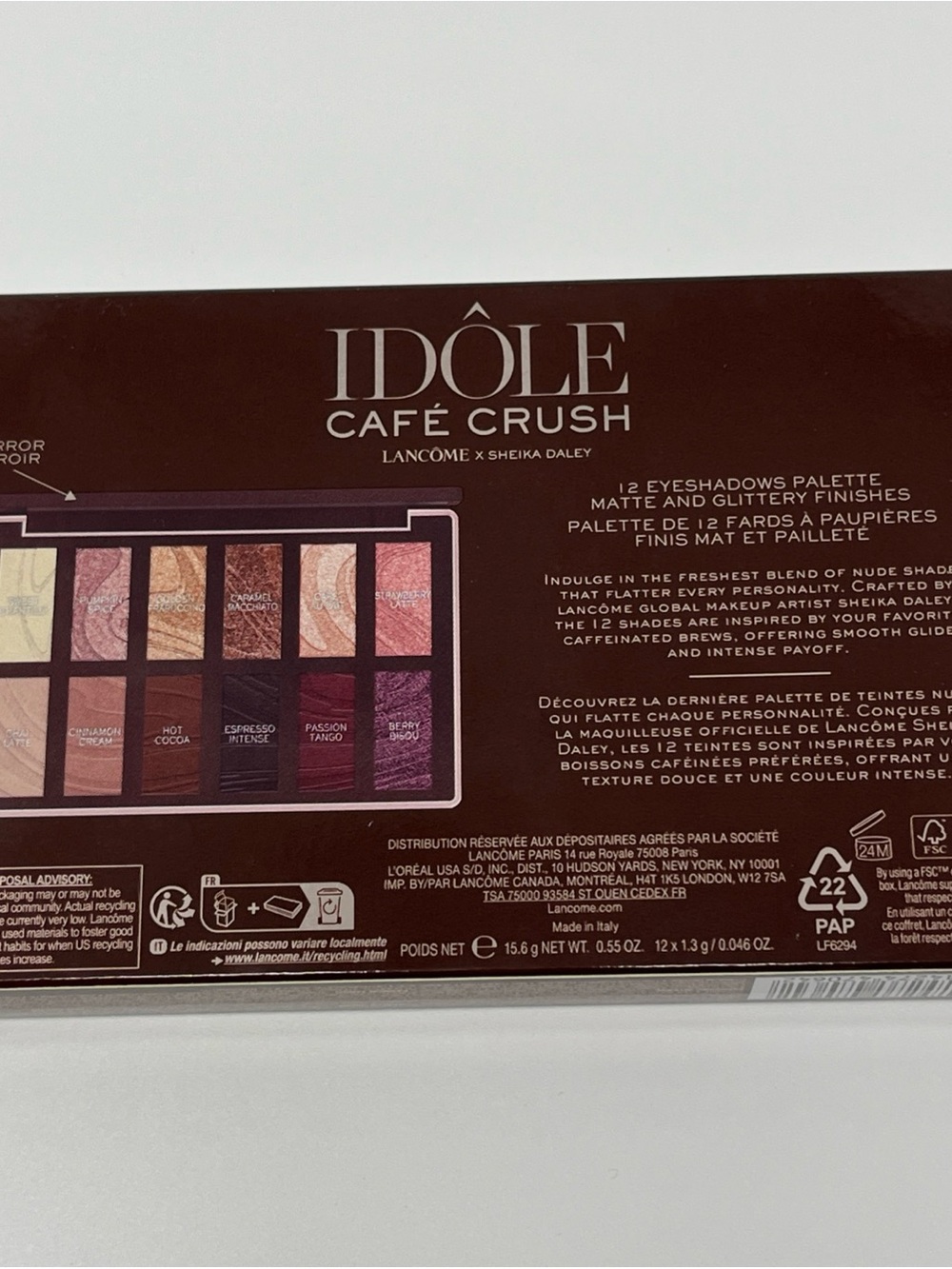 Lancome Idole Cafe Crush Eye Makeup Platte (12 Shades) x Sheika Daley 2025 NIB - Picture 8 of 11